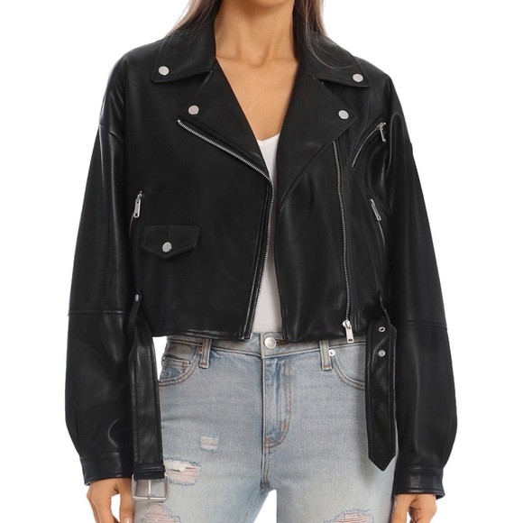 bagatelle Jackets & Blazers - Bagatelle Black Leather Moto Jacket